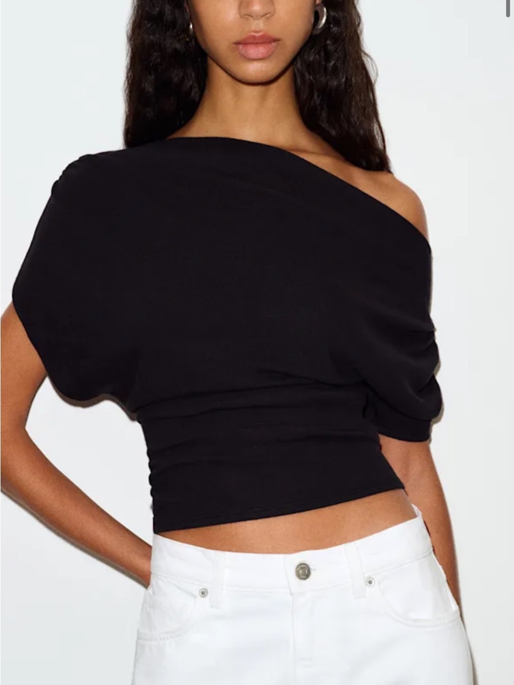Reformation Black Iris Knit Top